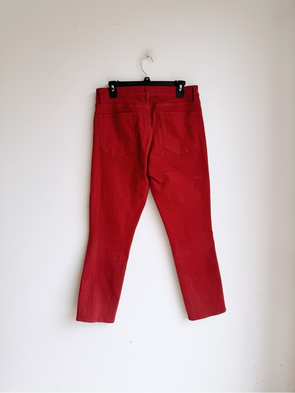 FRAME Le High Straight Red Cropped Jeans Size 30 High Rise Designer Denim - Picture 5 of 5